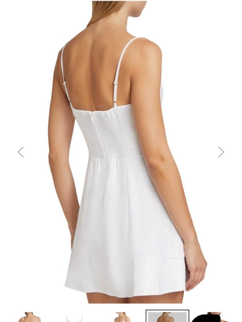 Reformation Holy Linen Dress White - Picture 2 of 5